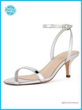 Kitten Heel Open Toe Strappy Sandals Dressy 2 Inch Heels
